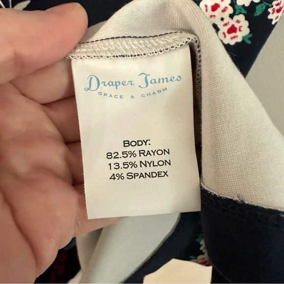 Draper James Women’s Sleeveless Dark Blue Navy Floral Slip-On Dress Size XS GUC - Picture 8 of 9